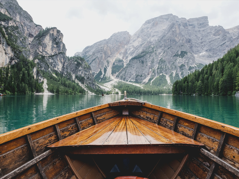 End Of A Boat Down A Lake End Of A Boat Down A Lake